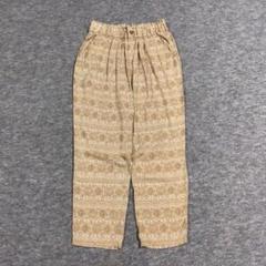 BEAMS ビームス イージーパンツ ベージュ レーヨン 総柄 38