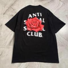 A15975 未使用 アンチソーシャルソーシャルクラブ　薔薇ロゴTシャツ黒XL