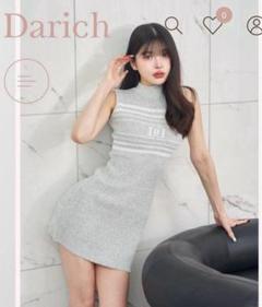 Darich パイルロゴボーダーニットミニワンピース Free-GRY ダーリッチ Darich パイルロゴボーダーニットミニワンピース