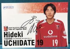 05年 浦和レッズ 選手配布ポストカード 内館秀樹サイン有り