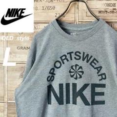 希少デザインNIKEナイキでかロゴTEE染み込み風車ナイキ