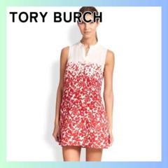 トリーバーチ TORY BURCH 花柄ノースリーブワンピース Mサイズ