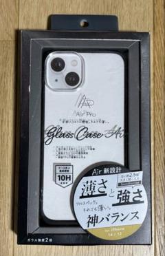 iPhone14 13用グラスケース ホワイト