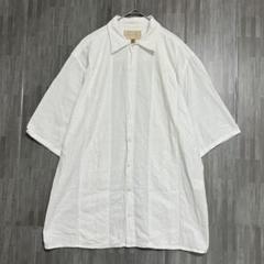 スカリー　コットン10.レース半袖シャツ　白　M