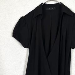 R.P.B ロングワンピース 巻きワンピース ウエスト紐付き パフスリーブのサムネイル