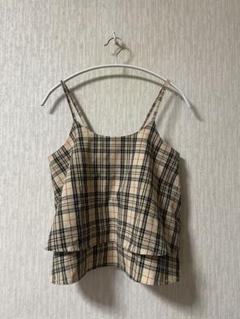 Burberry柄チェックフリルキャミソール
