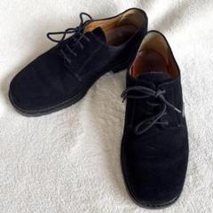 Mephisto 黒 スエード ダービー レースアップシューズUS 7