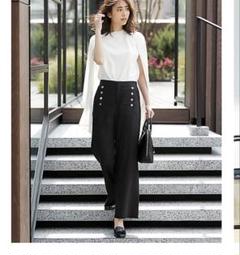 お纏め2点　未使用タグ付き✨️23区　カジュアルパンツ　リネン混　36 洗える】リネンレーヨンストレッチ ワイド パンツ / 23区