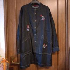 アルベロベロ　可愛い刺繍のデニムチュニック、羽織としても 日本製】 アルベロベロ 可愛い刺繍のデニムチュニック、羽織