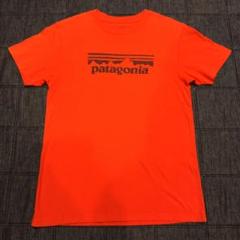 パタゴニア ロゴプリントTシャツ オレンジ サイズM