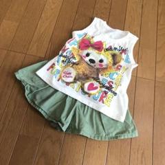 キャラクターTシャツとスカートセット 110cm