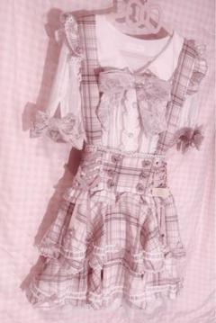 LIZLISA︴はしごリボンチェックティアードスカパン♡サンプル♡ はしごリボンチェックティアードスカパン ｜ LIZ LISA（リズリサ