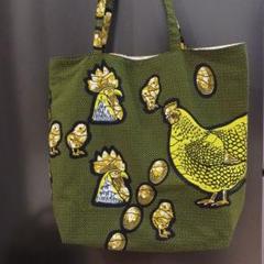 【肩掛け可能】ハンドメイド/トートバック/アフリカ布/アフリカン10