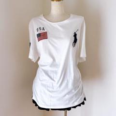 y2k平成ギャル ポロラルフローレン　ビックポニー Tシャツ XLサイズ 白
