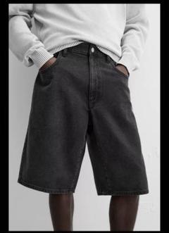 ZARA バギーフィットデニムバミューダパンツ ジョーツのサムネイル