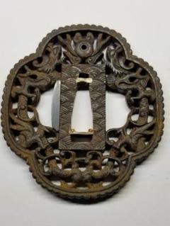 「再出品」龍図透かし鍔