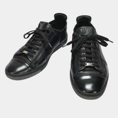美品 LOUIS VUITTON スニーカー サイドゴア レザー 6 黒