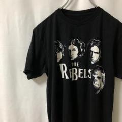N-4245 スターウォーズ 反乱軍 キャラクター集合 Tシャツ 半袖 M