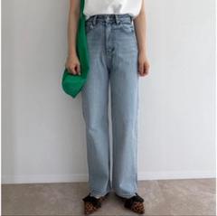 AMIE ハイウエストワイドストレートデニムM低身長 AMIE ハイウエストワイドストレートデニムM低身長 - メルカリ