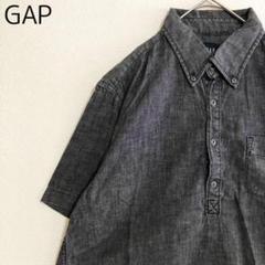 00'S　GAP　ギャップ　黒シャン　シャンブレー　プルオーバー　デニムシャツ