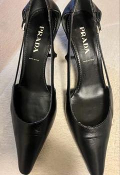 8900□PRADA プラダ パンプス パテントレザー ブラックbc11yt