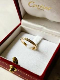 カルティエ ダムール フルダイヤ リング 18K PG JP5号 カルティエ ダムール フルダイヤ リング 18K PG JP5号 - メルカリ