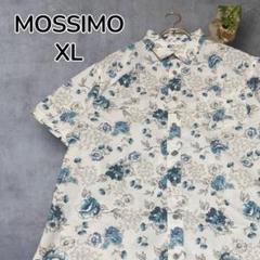 【人気】MOSSIMO モッシモ 総柄半袖シャツ 花柄 ホワイト XL