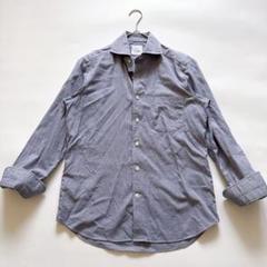 上品✨マッキントッシュ 千鳥格子 三陽商会 TROTTER ネイビー シャツ M
