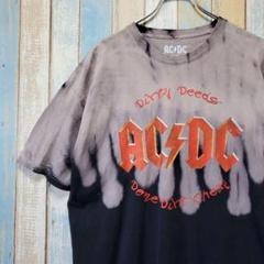MT☆ACDC☆バンT☆ロックバンド☆ロゴプリント☆タイダイ☆メキシコ製☆Ｌ相当