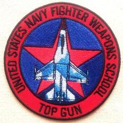 【送料込み】新品☆TOP GUN（UNITED～）のアイロンワッペン 丸型