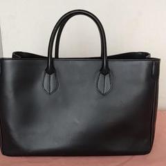 ADMJ黒オールレザートートバッグ