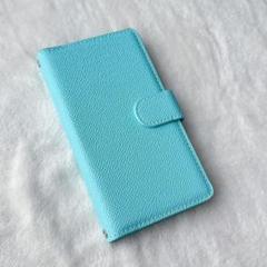 XPERIA XZ1 用 手帳型 ケース カバー パステルブルー