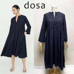 dosa ドーサオーガニックコットンノースリーブワンピースインディゴ