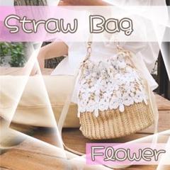かごバッグ 花柄 2way ショルダーバッグ ハンドバッグ レース 浴衣 祭