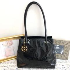 CHANEL✩.*˚シルバーチャーム トートバッグ★ココマーク ステッチ