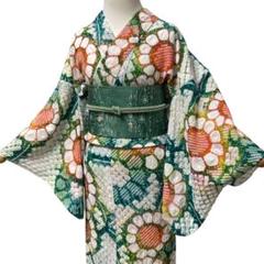 ¨̮⃝ 身丈157 色とりどり 花 絞り浴衣 有松絞り yukata