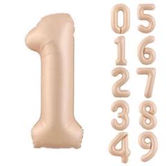 数字バルーン ビッグ約90cm バルーン 風船 数字1 ベージュ