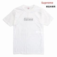 新品Supreme KAWS ChalkLogoTee白LシュプリームTシャツ