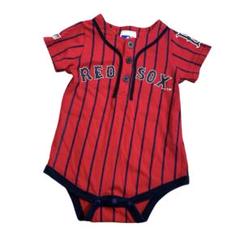 古着　MLB レッドソックス　ロンパース　ストライプ　80