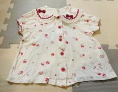 キムラタン＊クーラクール＊いちご柄リボン付き＊ブラウス＊90＊半袖＊夏＊女の子