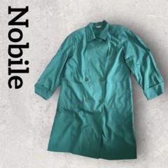 Nobile トレンチコートパワーショルダー（F）グリーン ひざ丈 派手