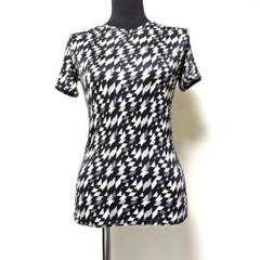 FENDI ズッカ柄 ストレッチ 半袖 Tシャツ 40 黒白 レディース