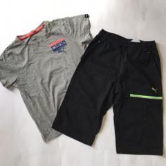 PUMA プーマ 綿100%!Tシャツ 6分丈ハーフパンツ 140