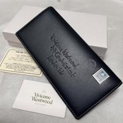 新品 ★ヴィヴィアンウエストウッド★エンベロープかぶせ長財布 スタンプ★ブラック Vivienne Westwood ヴィヴィアンウエストウッド 長財布 ブラック