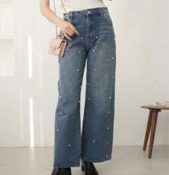 【新品】パールデニム デニム パール付き