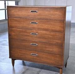 ドレクセル　ヘリテージ　木製5段箪笥　脚付き 中古 DREXEL HERITAGE(ドレクセルヘリテイジ) YORKSHIRE