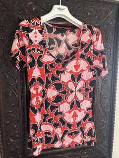 未使用 エスカーダ ESCADA タータンチェック 裾プリーツ Tシャツ 白 ESCADA - 未使用 エスカーダ ESCADA タータンチェック 裾