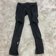 【希少36サイズ】ミニマル デニムパンツ ダメージ加工 Y2K ブラック XXL 希少36サイズ】ミニマル デニムパンツ ダメージ加工 Y2K