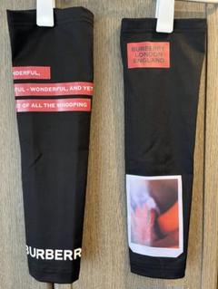 BURBERRY アームカバー 黒 グラフィックプリント リカルド
