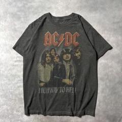 P54 古着80s復刻ACDC HIGHWAY TO HELL黒バンドTシャツ